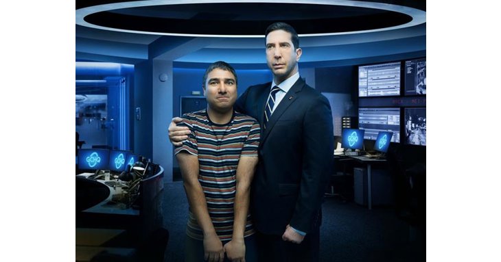 David Schwimmer stars in new sitcom Intelligence about life at GCHQ, in February 2020.